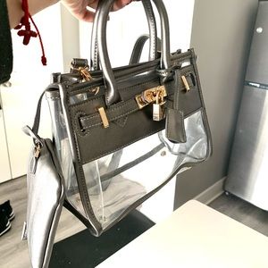 Grey clear bag